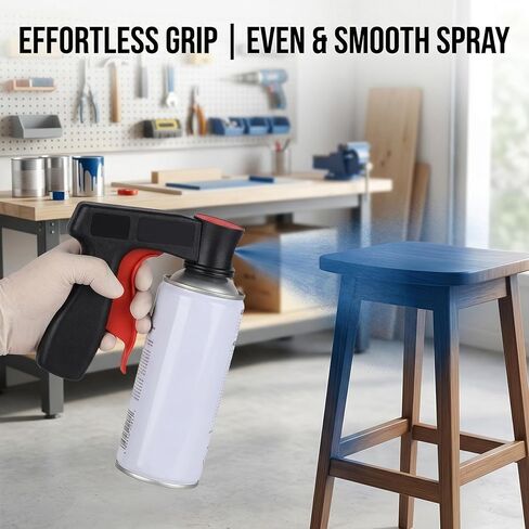 Spray Paint Assist Handle, 1pc Ergonomic Full Grip Paint Gun Universal Professional Spray Can Trigger Handle Automotive Aerosol Can Nozzle Tool for Wall Painting Furniture DIY and Car Maintenance in Kuwait
