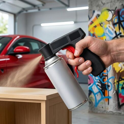Spray Paint Assist Handle, 1pc Ergonomic Full Grip Paint Gun Universal Professional Spray Can Trigger Handle Automotive Aerosol Can Nozzle Tool for Wall Painting Furniture DIY and Car Maintenance in Kuwait