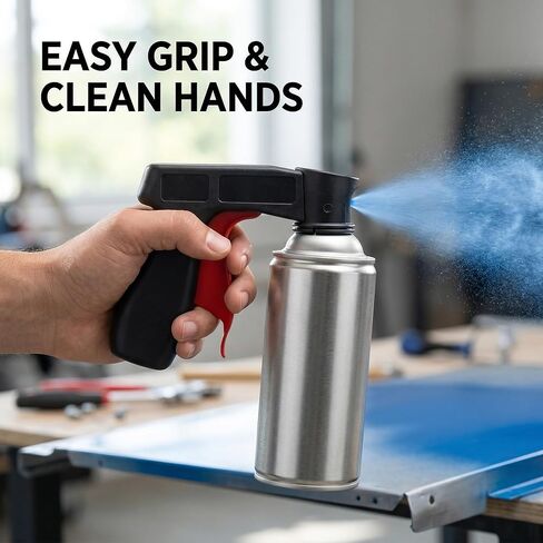 Spray Paint Assist Handle, 1pc Ergonomic Full Grip Paint Gun Universal Professional Spray Can Trigger Handle Automotive Aerosol Can Nozzle Tool for Wall Painting Furniture DIY and Car Maintenance in Kuwait