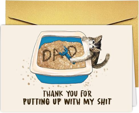 RUALOVE Funny Daddy Snack Father's Day Card for Dad Stepdad, Humorous Fathers Day Cards Gift from Son Daughter Kids, Hilarious Happy Dad Birthday Card for Him in Saudi Arabia