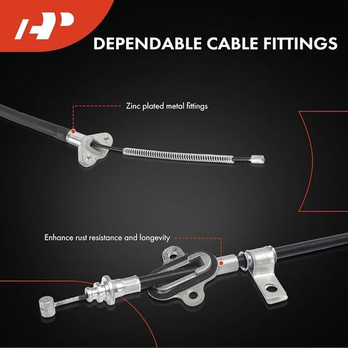 A-Premium Rear Passenger Side Parking Brake Cable Assembly Compatible with Toyota Models: Camry 2007/2010-2011, Manual Transmission - Replace# 4642006090 in Kuwait