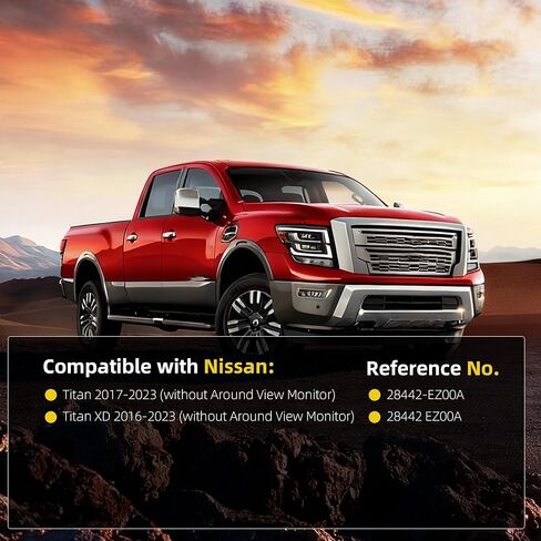 Dasbecan Rear Back View Camera Compatible with Nissan Titan/Titan XD 2016 2017 2018 2019 2020 2021 2022 2023 2024 5.0L 5.6L, Car Park Backup Assist Camera Replaces# 28442-EZ00A 28442-EZ01A in Kuwait