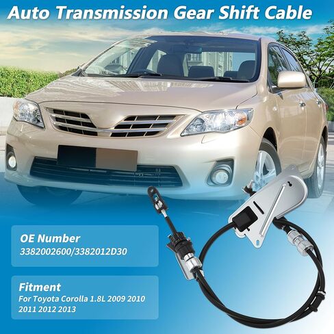 No.33820-02600/33820-12D30 Automatic Transmission Gear Shifter Cable for Toyota Corolla 1.8L 2009 2010 2011 2012 2013 Gearshift Control Lever Selctor in Kuwait