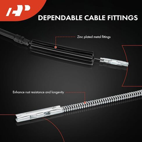 A-Premium Rear Driver Side Parking Brake Cable Assembly Compatible with Ford and Mercury Models: Crown Victoria 2005-2011, Grand Marquis 2009-2011 - Replace# 5W7Z2A635B in Kuwait
