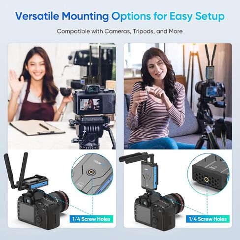Wireless HDMI Transmitter and Receiver 100Ft/30m, 4K Decode 1080P@60Hz Plug & Play HDMI Wireless Adapter, Portable Dual Band 2.4G/5G for Office Meetings, Home Theater, Outdoor Use Whtie in Saudi Arabia
