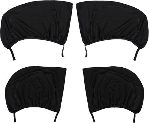 Car Window Shades, Upgrade Double Mesh Car Side Windows Cover for Heat Shading and Bug&UV Protection, Breathable Front/Rear Cars Curtains for Camping Traveling (Front + Rear Windows/4pcs) in Kuwait
