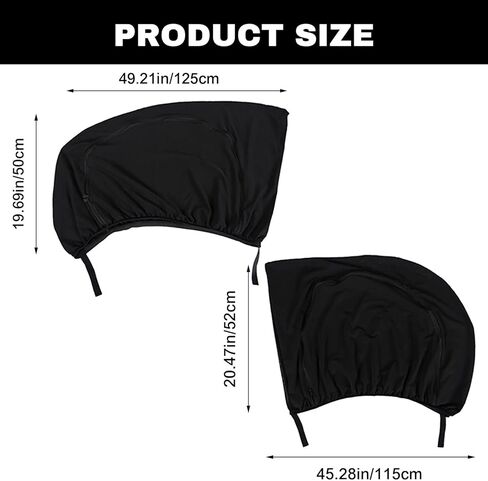 Car Window Shades, Upgrade Double Mesh Car Side Windows Cover for Heat Shading and Bug&UV Protection, Breathable Front/Rear Cars Curtains for Camping Traveling (Front + Rear Windows/4pcs) in Kuwait