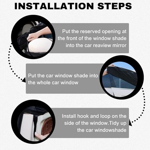 Car Window Shades, Upgrade Double Mesh Car Side Windows Cover for Heat Shading and Bug&UV Protection, Breathable Front/Rear Cars Curtains for Camping Traveling (Front + Rear Windows/4pcs) in Kuwait