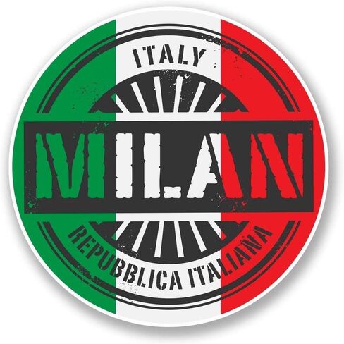 Milan Italy Round Steel Metal Key Chain Keychain Ring Double Sided Deisgn in Kuwait