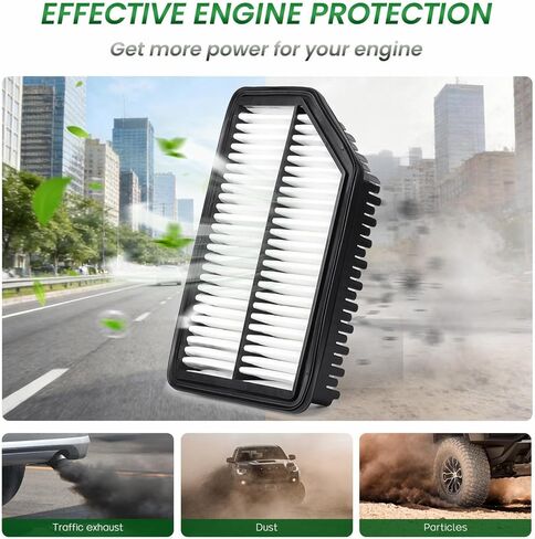 Cabin & Engine Air Filter Set for 2012-2017 Accent/Veloster/Rio, Replace 087902E200, 281131R100(Gas Only) in Saudi Arabia