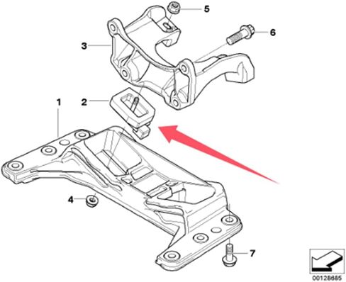 For BMW 5 Touring E60 E61 540i 545i 550i Engine Mount 22316773825 2004-2010 4.0T 4.4T 4.8T Bracket Support Accessories distintivo in Kuwait