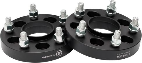 Black Forged 5x120 to 5x4.5 Hubcentric Wheel Adapters 1.5 Inch 14x1.5 Studs 64.1mm Bore Compatible with Honda-Acura-Tesla (5x120 Hub to 5x114.3 Rim) for Odyssey Pilot, Model S X - Pack of 2 in Kuwait