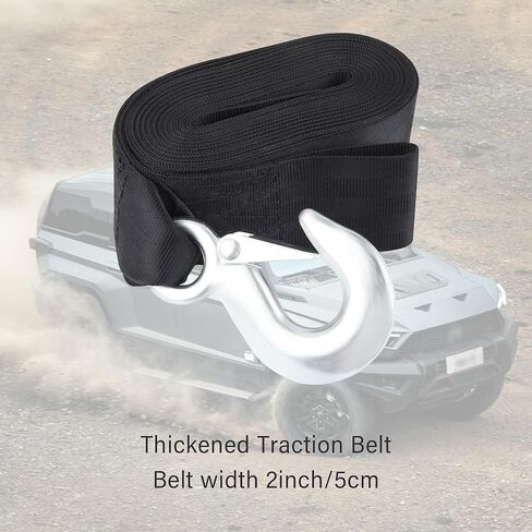 2" x20' 11000 lb Tow Straps Heavy Duty with Tow Hook,Emmergency Recovery Strap,Car Accessories Extension Towing Strap Tree Saver Strap for Winching Fit Trucks,Snowmobile,ATV in Kuwait