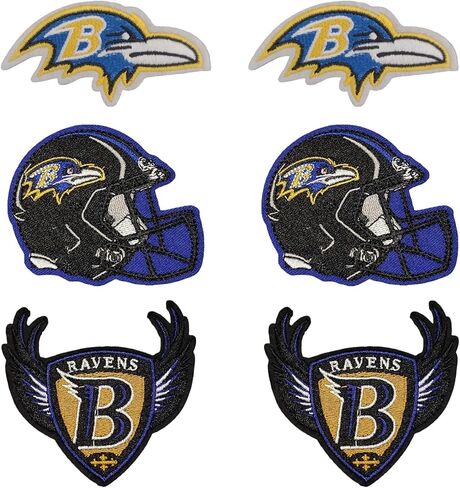 6PCS Rugby Fans Favorite Team Logo and Helmet Logo Iron On Patches Embroidery Applique for Clothes, Dress, Hat, Jeans, DIY Accessories in Saudi Arabia
