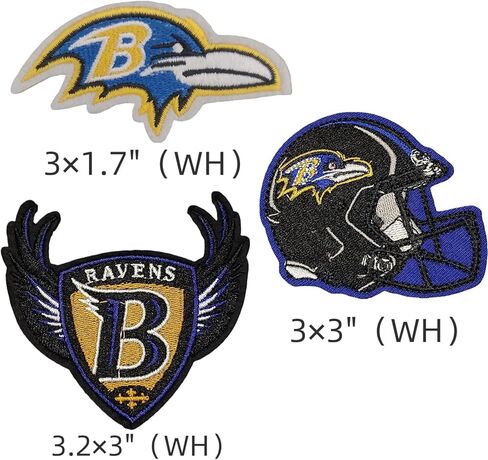 6PCS Rugby Fans Favorite Team Logo and Helmet Logo Iron On Patches Embroidery Applique for Clothes, Dress, Hat, Jeans, DIY Accessories in Saudi Arabia