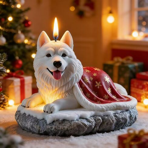 3D Premium Wolf & Samoyed Dog Silicone Candle Molds - Cloaked Animal Molds for Soap, Resin, Christmas DIY Craft & Home Decor in Saudi Arabia