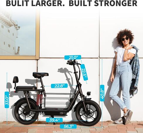 850W/ 819W Peak Electric Scooter with Seat, 20MPH & 25/40 Miles Range, Dual Suspension, Cruise Control, 14"/ 16" Folding E Scooters with Key Start & Basket in Saudi Arabia