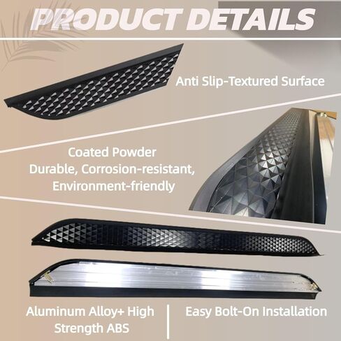 2PCS COIPUTE | Running Boards Fit Hyundai Tucson NX4 2021-2026 | Aluminum Side Bars | Mounted Brackets Screws Instruction Assist Steps in Kuwait