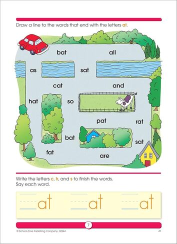 School Zone Sight Word Fun Workbook: 64 Pages, 1st Grade, Word Recognition, Spelling, Letter Sounds, Context Clues, Categorizing, Ages 6 to 7 (I Know It! Book Series) in Kuwait