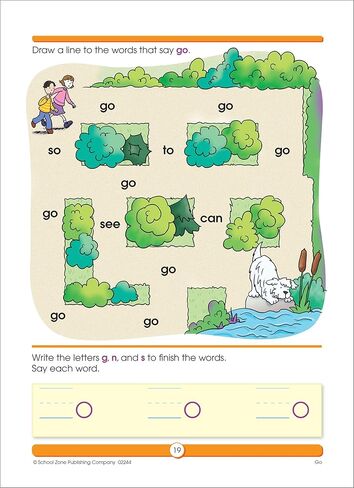 School Zone Sight Word Fun Workbook: 64 Pages, 1st Grade, Word Recognition, Spelling, Letter Sounds, Context Clues, Categorizing, Ages 6 to 7 (I Know It! Book Series) in Kuwait
