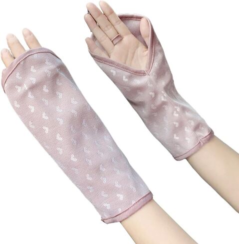 Hand Sun Protection Gloves for Women Loose Fit,UV Protector Breathable Comfortable Fingerless Gloves for Women Men Driving Fishing Riding Hiking Canoeing Rowing Outdoor,2 Pieces in Kuwait