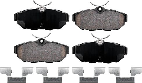 Detroit Axle - 10pc Brake Kit for 2011-2014 Ford Mustang, Drilled and Slotted Disc Brake Rotors Ceramic Brakes Pads w/Hardware 2012 2013 Replacement: 13.98" inch Front and 11.81" inch Rear Rotors in Kuwait