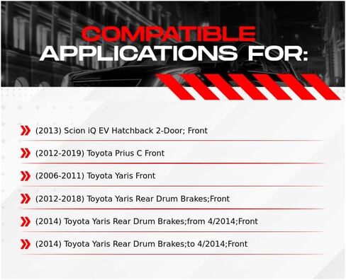 R1 Concepts Front Brake Kit Fits 2013 Scion iQ; 2006-2018 Toyota Yaris; 2012-2019 Toyota Prius| Ceramic Pads, Blank Rotors| Hardware| 10.5" Front Rotor in Kuwait