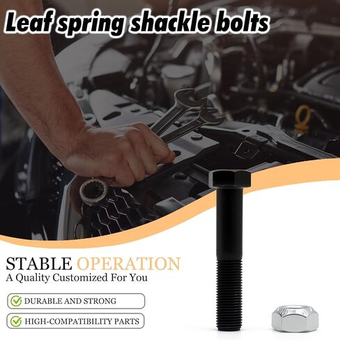 4 Set Of 9/16" -18 X 3" Trailer Leaf Spring Shackle Bolts with Lock Nuts fit for 1-3/4" Wide Leaf Spring & Double Eye Leaf Springs, for 2,000lb and 3,500lb Axles in Saudi Arabia