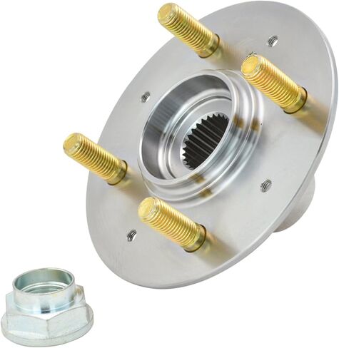 TRQ Front Wheel Hub 4 Lug Driver Left Side & Passenger Right Side 2 Piece Set Kit for 2007 2008 Honda Fit 2010 2011 2012 2013 2014 Honda Insight in Kuwait