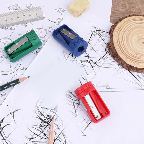 5 عبوات من مبراة أقلام النجار، قاطعة أقلام رصاص يدوية ملونة للأعمال الخشبية، أداة شحذ أقلام الرصاص المحمولة أثناء السفر، مبراة أقلام البناء اليدوية للأعمال الخشبية، 5 ألوان in Kuwait