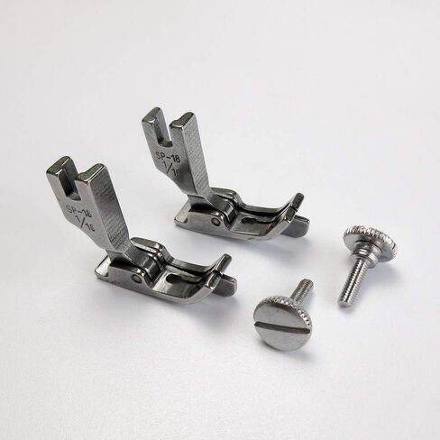 evernice 2 Sets Presser Foot with Right Guide Sp-18 Sp18 for Industrial Sewing Machine (1/2") in Kuwait