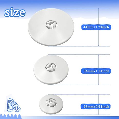 FQTANJU 3 PCS Sewing Machine Spool Pin Caps, Small Medium Large Replacement Spool Holder Cap Compatible with Brother Babylock Sewing and Embroidery Machines (44mm, 34mm, 23mm) in Kuwait