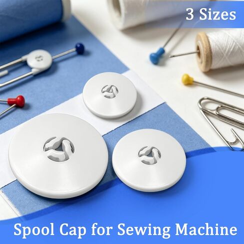 FQTANJU 3 PCS Sewing Machine Spool Pin Caps, Small Medium Large Replacement Spool Holder Cap Compatible with Brother Babylock Sewing and Embroidery Machines (44mm, 34mm, 23mm) in Kuwait