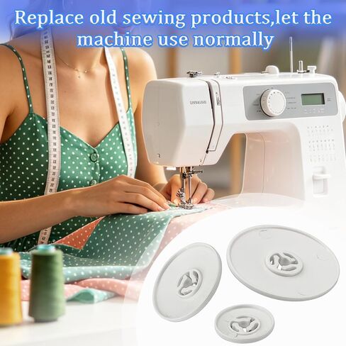 FQTANJU 3 PCS Sewing Machine Spool Pin Caps, Small Medium Large Replacement Spool Holder Cap Compatible with Brother Babylock Sewing and Embroidery Machines (44mm, 34mm, 23mm) in Kuwait