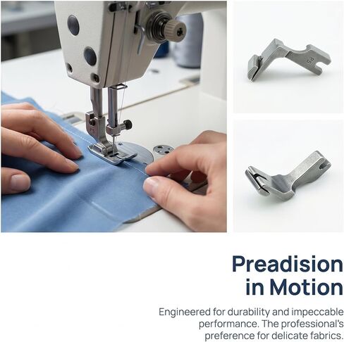 1pc Industrial Sewing Machine Pleating Presser Foot, P5W Double-Layer Shrink Attachment for Flatbed Machines - Silvery Gray, Wrinkle Presser, Sewing Machine Accessories in Kuwait
