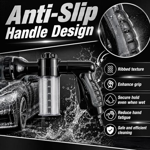 Car Wash Foam Gun,High Pressure Foam Cannon for Hose with 8 Adjustable Watering Patterns & Non-Slip Handle,Multipurpose Cars Wash Sprayer as Car Cleaning Tools for Truck,SUV in Saudi Arabia