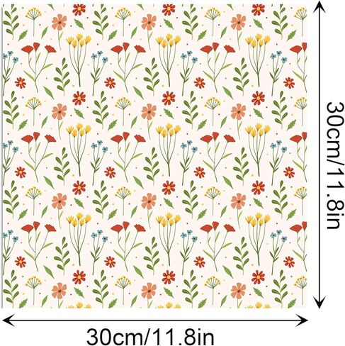 24 Sheets Spring Floral Scrapbook Paper, Flower Decorative Craft Folded Flat for Birthday Wedding Card Making Photo Album Decor, 12'' x 12'' in Saudi Arabia