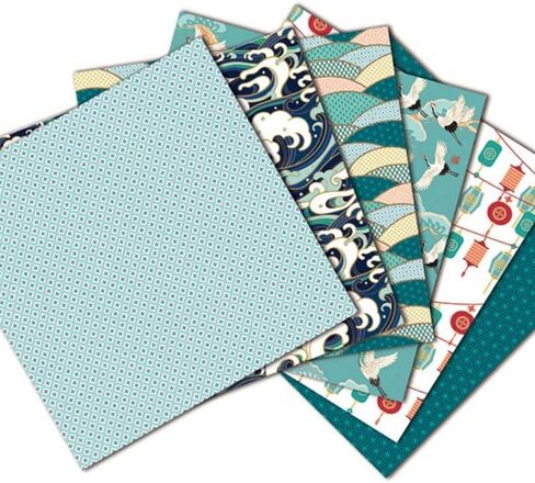 24 Sheets Crane Craft Paper Pads Cutting Dies Art Background Origami Scrapbooking Card Making in Kuwait