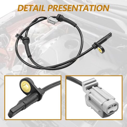 Front Left and Right ABS Wheel Speed Sensors Compatible with Nissan 2008-2012 X-Trail, 2008-2013 Rogue, 2014-2015 Rogue Select Replaces 47910-1DA1A ALS1658 47910-JG000 2 Pcs in Kuwait