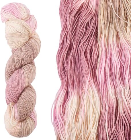 295.2 Yards 1 Skein 2mm Wide Fluffy Rainbow Yarn for Crocheting,Hand Knitting Threads Crochet Kit for Beginners,80% Wool 20% Acrylic Fiber Yarns for Sweater Scarf Needlework Craft,Purple in Saudi Arabia