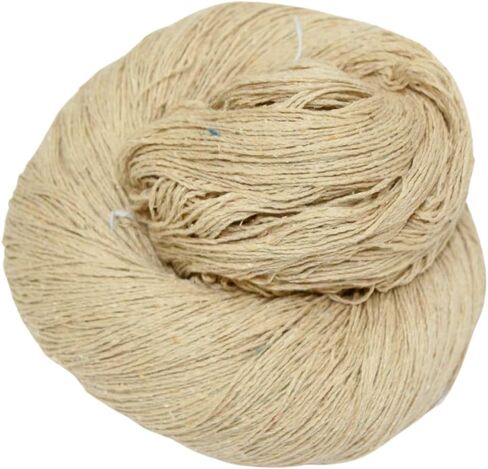 Knitsilk Tussah Carded Spun Silk Yarn 4 ply (4/30 Nm,100 Gm), Wild Silk Yarn 750+Yards | for Knitting, Crocheting, Hand Weaving, Rugs, Natural Earth Colors -Matt Finish (PCK of 1) in Saudi Arabia