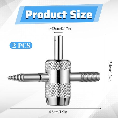 2 قطعة 4-Way Valve Core Tool 4-in-1 الإطارات صمام الجذعية أداة الإطارات صمامات إزالة أدوات الإطارات صمامات الجذعية بولير إصلاح المثبت أدوات للدراجات دراجة سيارة سيارة دراجة نارية in Kuwait