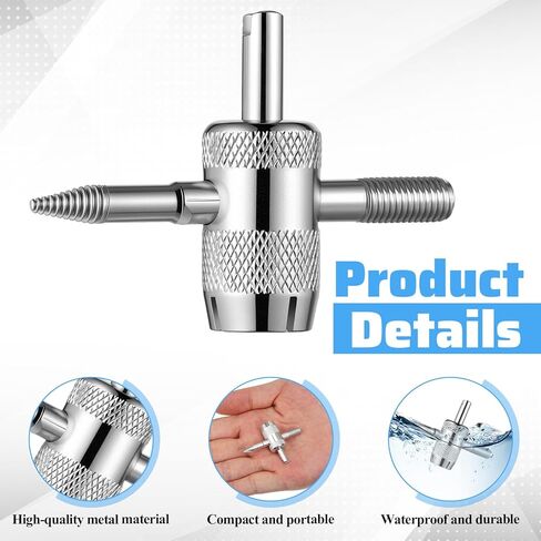 2 قطعة 4-Way Valve Core Tool 4-in-1 الإطارات صمام الجذعية أداة الإطارات صمامات إزالة أدوات الإطارات صمامات الجذعية بولير إصلاح المثبت أدوات للدراجات دراجة سيارة سيارة دراجة نارية in Kuwait