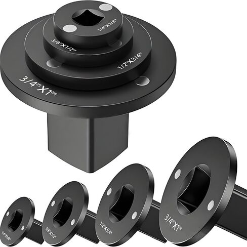 Low Profile Impact Socket Adapter Set, 4PC Magnetic Stubby Drive Converter, Cr-Mo Steel Ratchet Adapter for Tight Spaces, 1/4"F-3/8"M, 3/8"F-1/2"M, 1/2"F-3/4"M, 3/4"F-1"M in Saudi Arabia