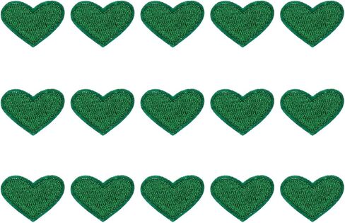 MECCANIXITY 15Pcs Heart Iron on Patches White Embroidered Applique Sew on Patches for DIY Crafts Clothing Repairing Bag Hat Decoration, 0.98Inch in Kuwait