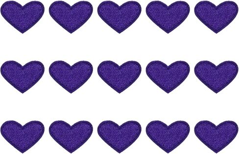 MECCANIXITY 15Pcs Heart Iron on Patches White Embroidered Applique Sew on Patches for DIY Crafts Clothing Repairing Bag Hat Decoration, 0.98Inch in Kuwait