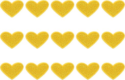 MECCANIXITY 15Pcs Heart Iron on Patches White Embroidered Applique Sew on Patches for DIY Crafts Clothing Repairing Bag Hat Decoration, 0.98Inch in Kuwait