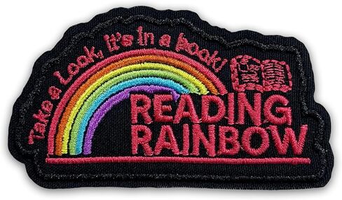 Reading Rainbow Take A Look It's In A Book Patch 3 Inches Trans Rights LGBTQ Iron On/Sew On Embroidery Fabric Applique Patches for Trucker Hat Clothes Backpack DIY Accessories Coworker Friend Mom Gift in Kuwait