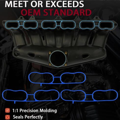 MS19232 Intake Manifold Gasket Set 4.2L Vortec 4200 -Fits Trailblazer 02-09,Envoy 02-09 4.2L, Rainier 04-07 4.2L, Ascender 03-08,Saab 9-7X 05-09 4.2L,Bravada 02-04-Replaces MS50076 in Saudi Arabia