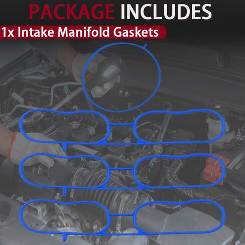 MS19232 Intake Manifold Gasket Set 4.2L Vortec 4200 -Fits Trailblazer 02-09,Envoy 02-09 4.2L, Rainier 04-07 4.2L, Ascender 03-08,Saab 9-7X 05-09 4.2L,Bravada 02-04-Replaces MS50076 in Saudi Arabia
